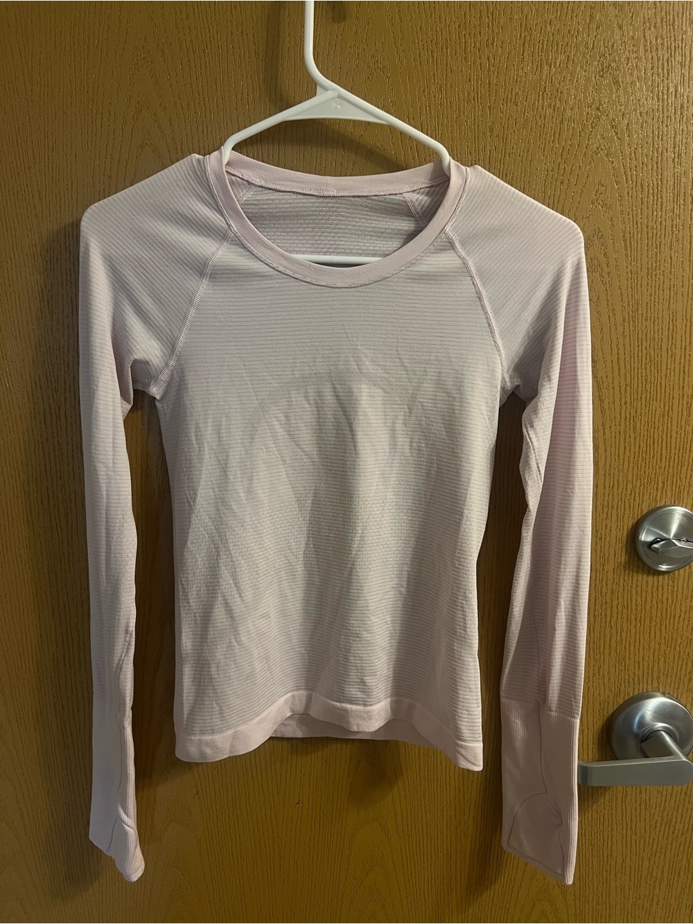 lululemon athletica Light Pink Long-Sleeve Performance Tee